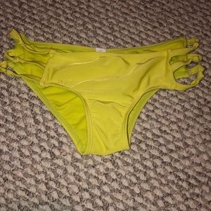 neon green / yellow bikini bottom